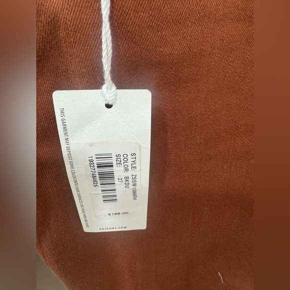 AG DENIM NWT The Legging Ankle Denim Jean Pant in Rust // 27 - Picture 3 of 5